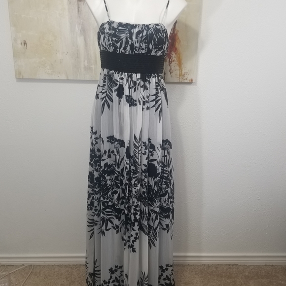 bcbg mini floral striped sundress
